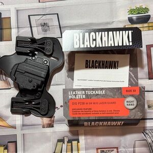 Blackhawk Black Leather Holster